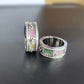 Personalized Spinner Gemstone Gear Ring