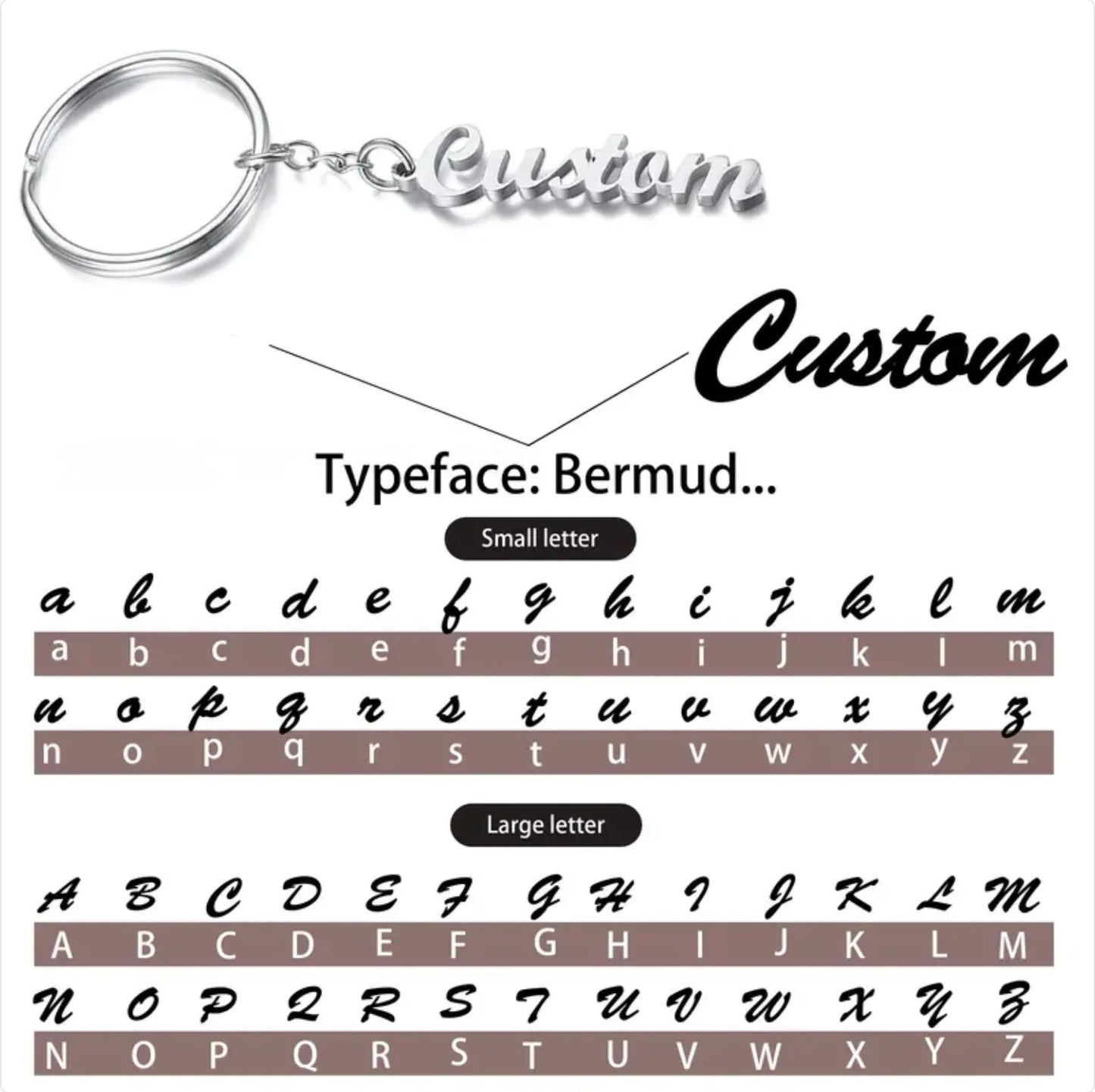 Custom Stainless Steel Name Tag Keychain – Personalized Key Ring