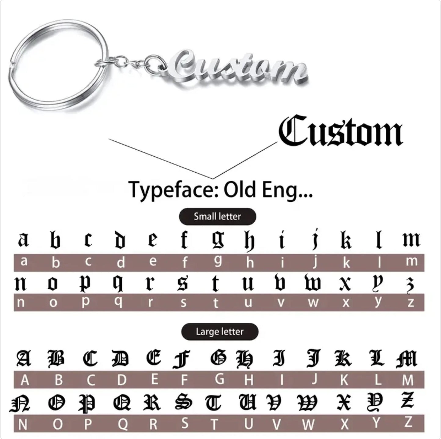 Custom Stainless Steel Name Tag Keychain – Personalized Key Ring