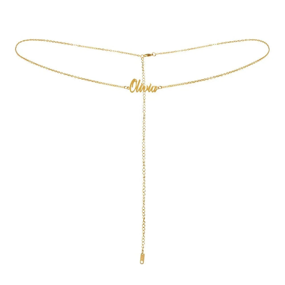 Personalized Stainless Steel Name Waist Chain – Sexy Belly Body Jewelry
