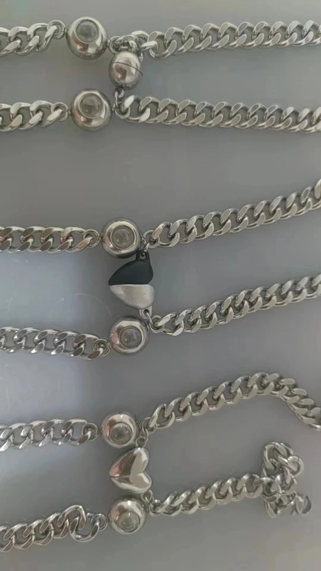 Personalized Photo Projection Couple Bracelet Set (2PCS)