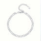 Unisex Minimalist Silver Dainty Ankle Bracelet