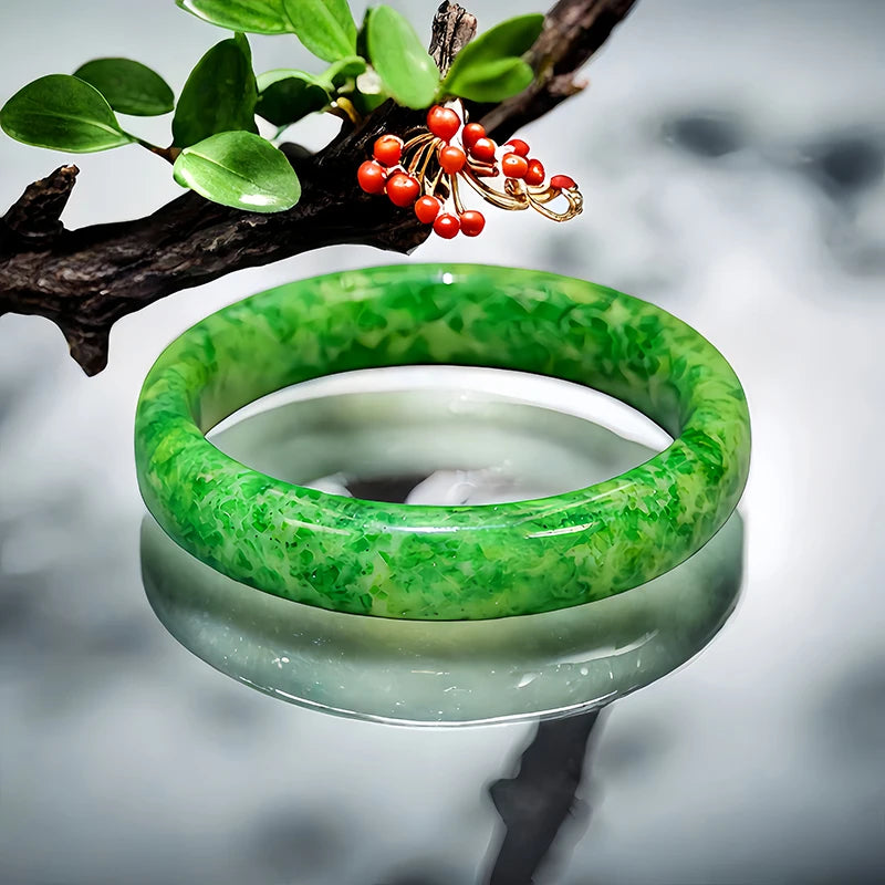 Vintage Carved Jade Bracelet Bangle