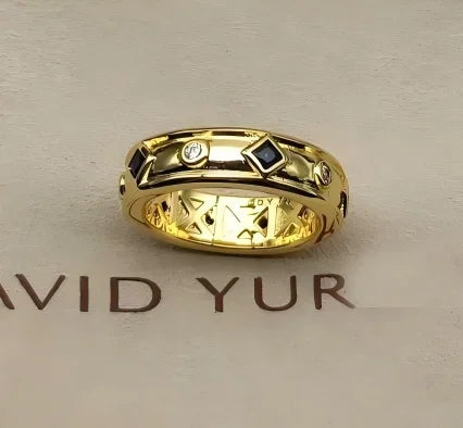 2025 Retro Spiral Colored Crystal Ring