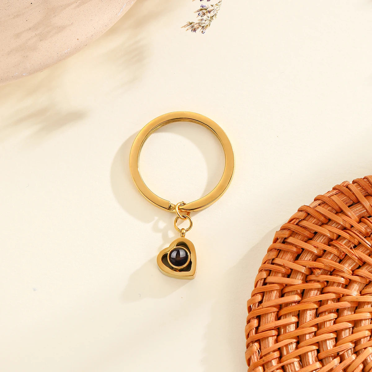 Customizable Photo Projection Keychain Dog Paw Pendant