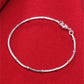 Fine 925 Sterling Silver Solid Chain Bracelet