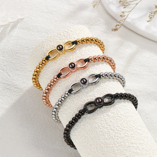 New Infinity Memory Photo Projection Bracelet – Custom Picture Keepsake for Loved Ones