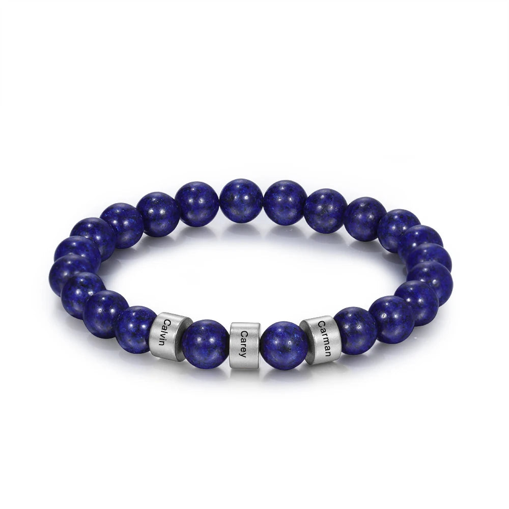 Personalized Stainless Steel Beaded Chain Name