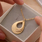Water Drop Pendant Personalized Engrave 4 Names