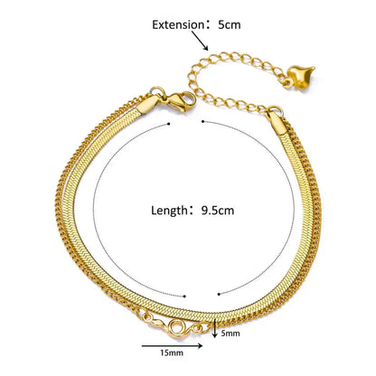 Snake Double Layer Stainless Steel Anklet
