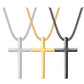 Waterproof Stainless Steel Cross Necklace for Men and Women