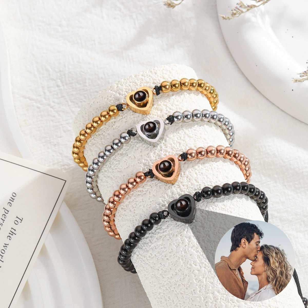 New Infinity Memory Photo Projection Bracelet – Custom Picture Keepsake for Loved Ones