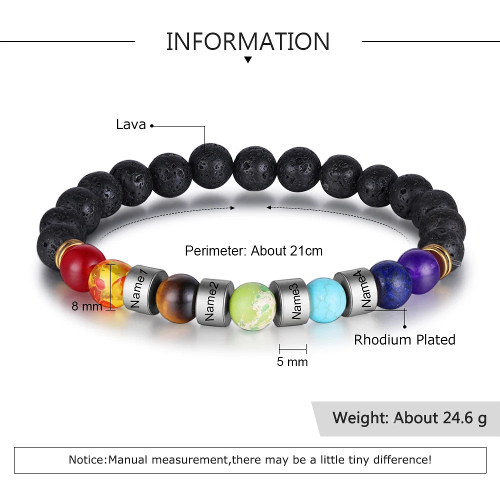 Personalized Stainless Steel Beaded Chain Name