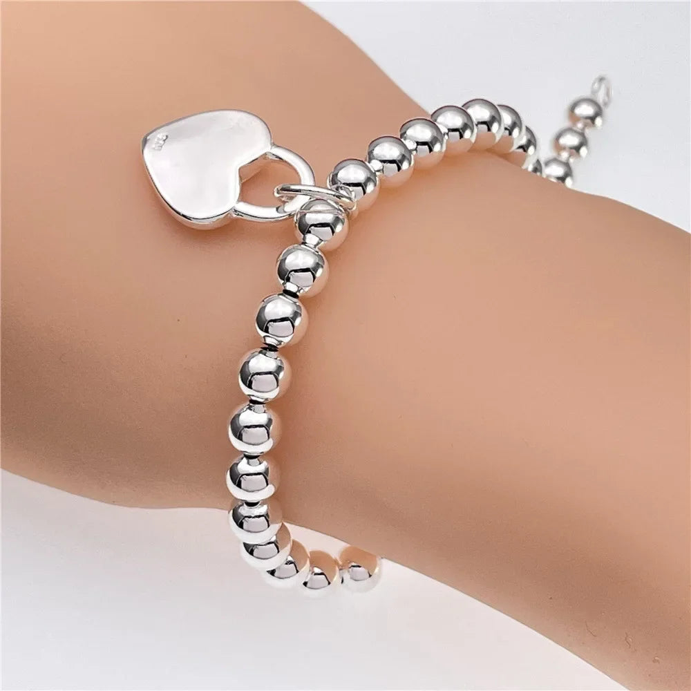 Fine 925 Sterling Silver Solid Chain Bracelet