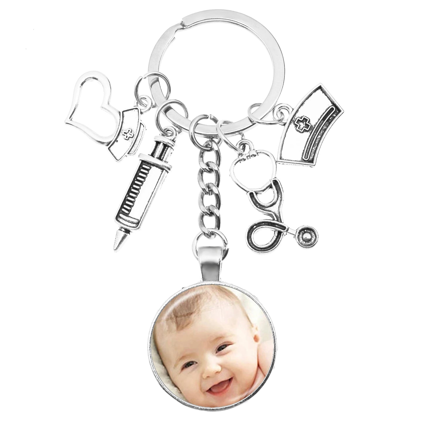 Personalized Photo Keychain – Custom Family Picture Gift for Parents & Loved Ones
