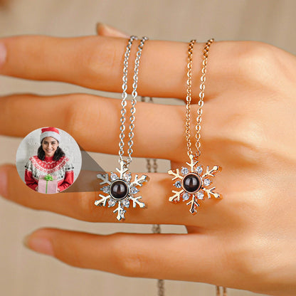 Custom Snowflake Projection Necklace