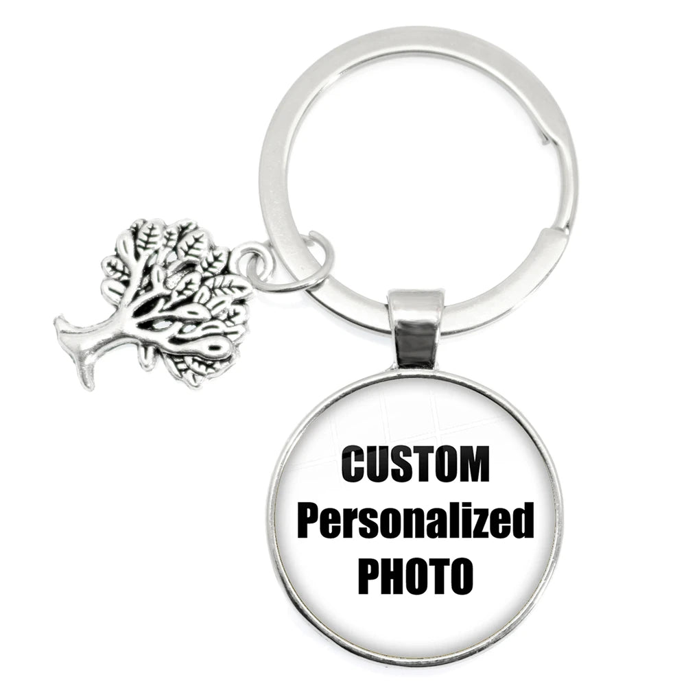 Personalized Photo Keychain – Custom Family Picture Gift for Parents & Loved Ones
