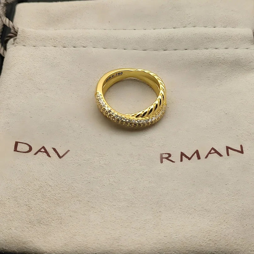 2025 Retro Spiral Colored Crystal Ring