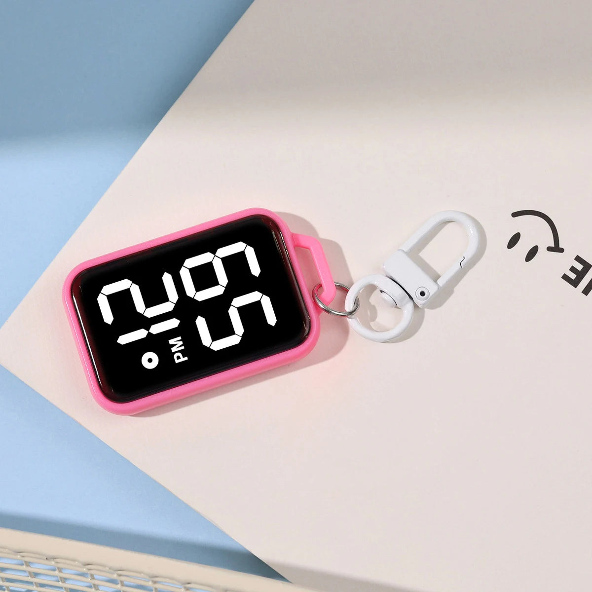 LED Digital Keychain Pocket Watch