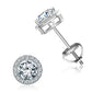 Moissanite Skeleton Cross Earrings