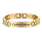 Gold Stainless Steel Mens ID Bracelets