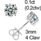 Moissanite Skeleton Cross Earrings
