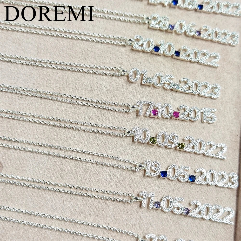 Custom Name Date Bracelet Crystal Birthstone