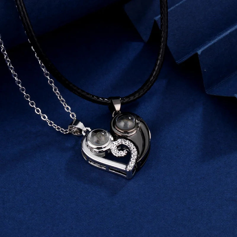 Heart Necklace Photo Personalized Picture Pendant Couple