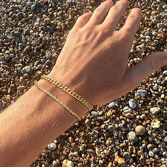 Locomotive Curb Cuban Link Chain Bracelet