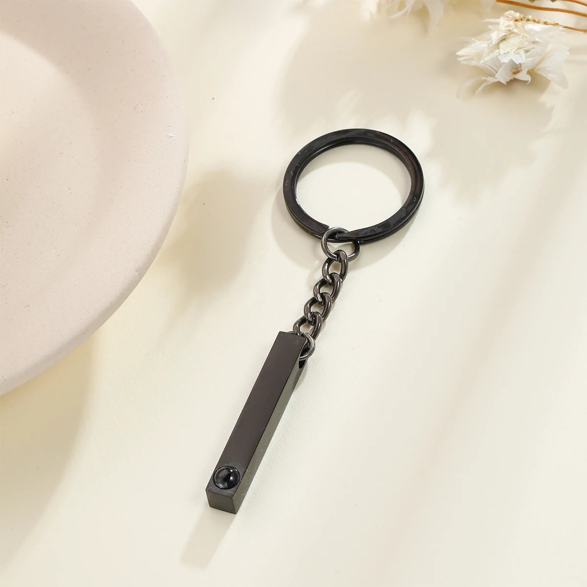 Customizable Photo Projection Keychain Dog Paw Pendant