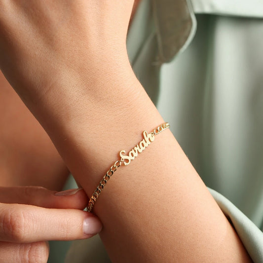 Stainless Steel Curb Chain Custom Name Bracelets