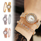 Luxury Rhinestone Bracelet Watch Set for Women