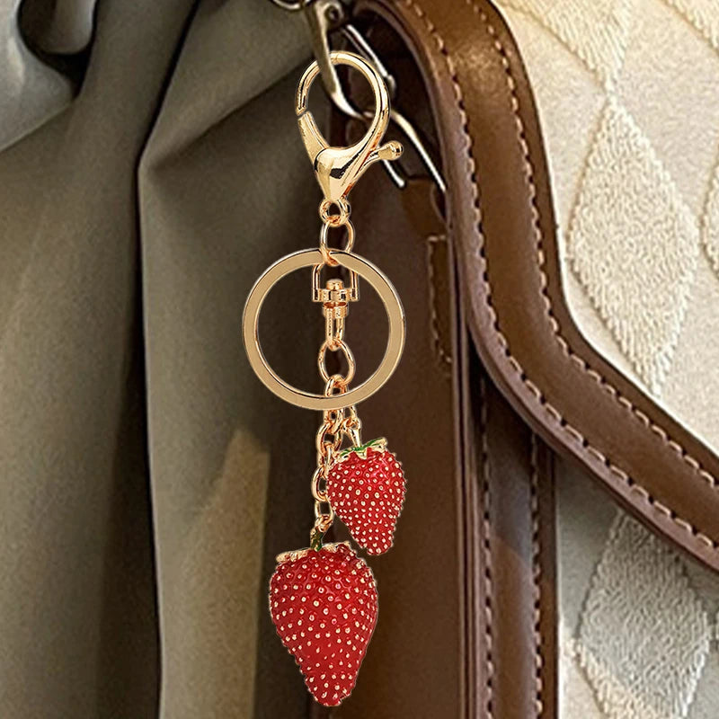 Cute Strawberry Keychain