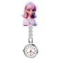 Analog Quartz Nurse Fob Watch with Cartoon Acrylic Face
