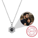 925 Silver Necklace Snowflake Shape Projection Necklaces