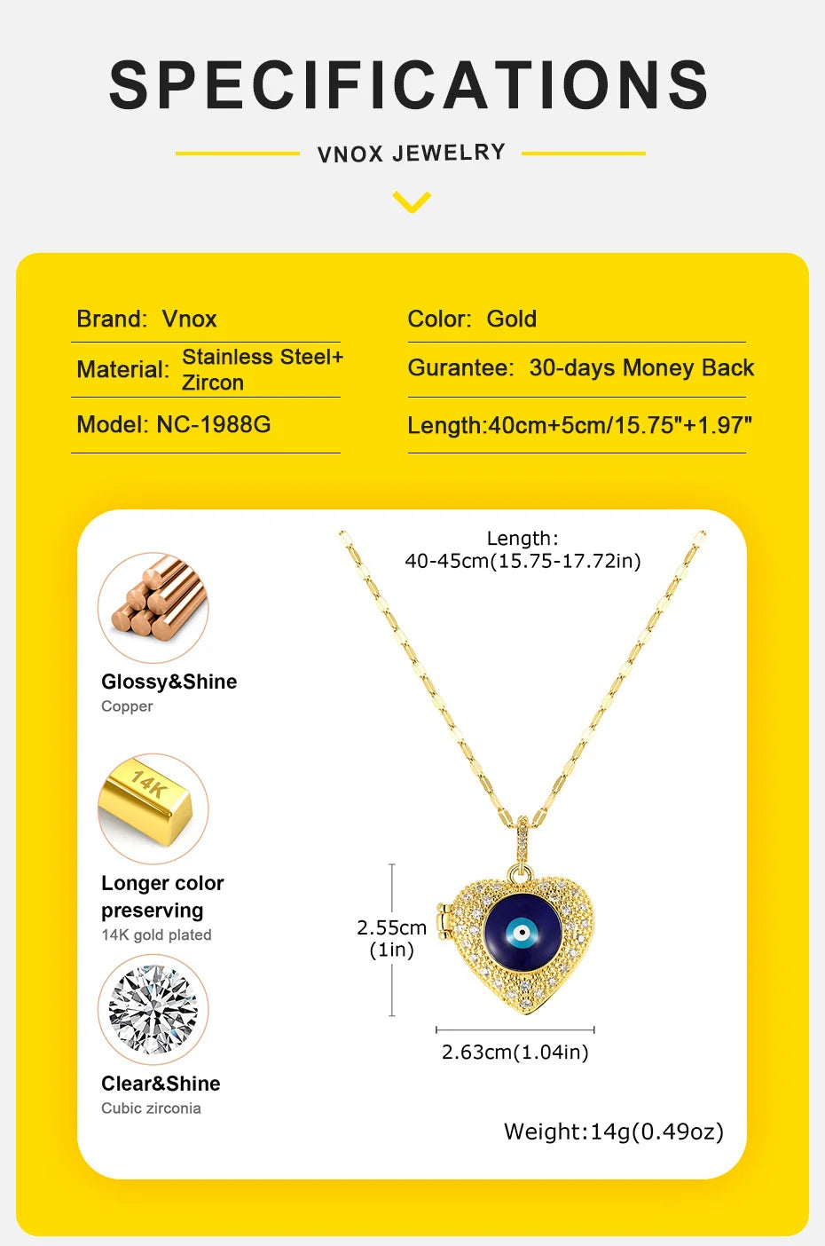 Stainless Steel Chain Heart Picture Custom Pendent Necklace