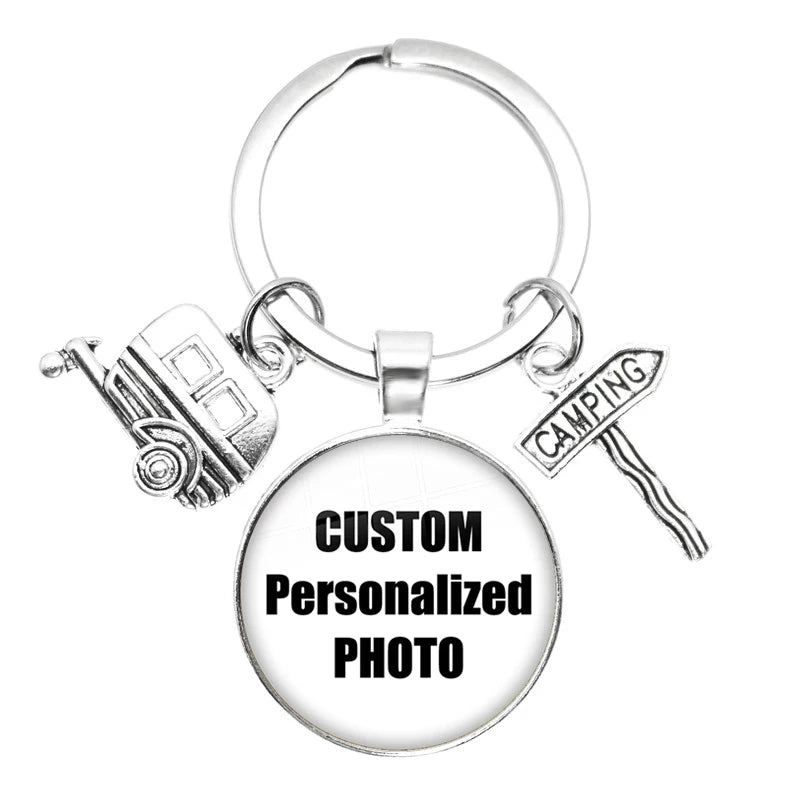 Personalized Photo Keychain – Custom Family Picture Gift for Parents & Loved Ones