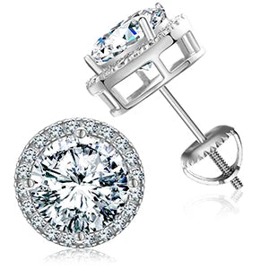 Moissanite Skeleton Cross Earrings