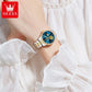 Elegant Women’s Automatic Hollow Flower Dial Watch Set