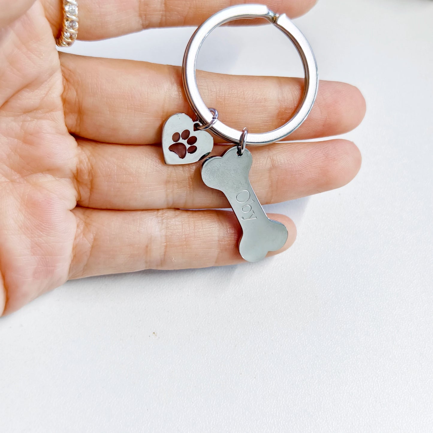 Personalized Dog Bone Keychain for Dog Lovers