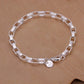 Fine 925 Sterling Silver Solid Chain Bracelet
