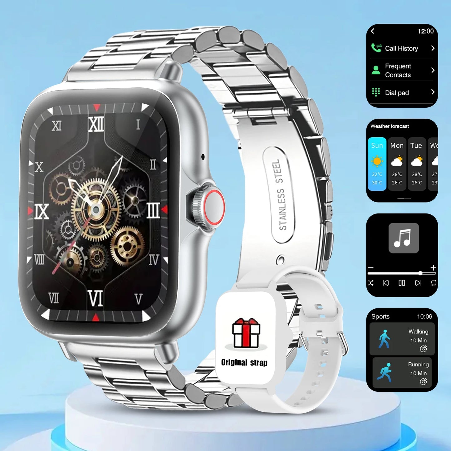 Multi-Sport Smartwatch with Custom Wallpaper