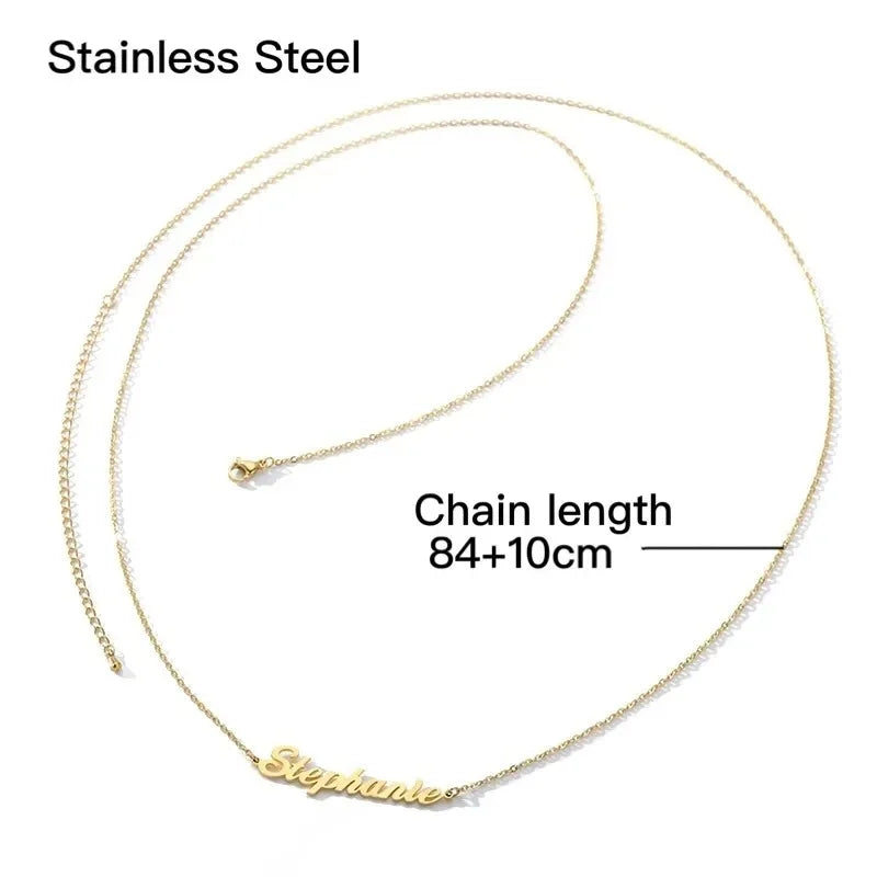 Personalized Stainless Steel Name Waist Chain – Sexy Belly Body Jewelry