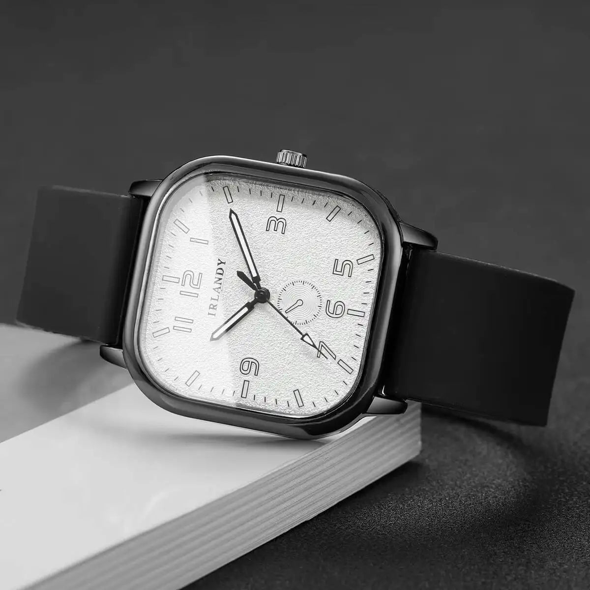 Fashion Square Silicone Strap Quartz Watch