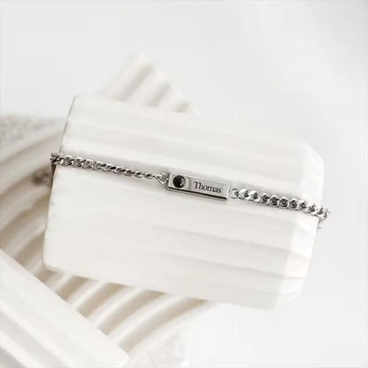 Personalized Stainless Steel Photo Projection Bracelet