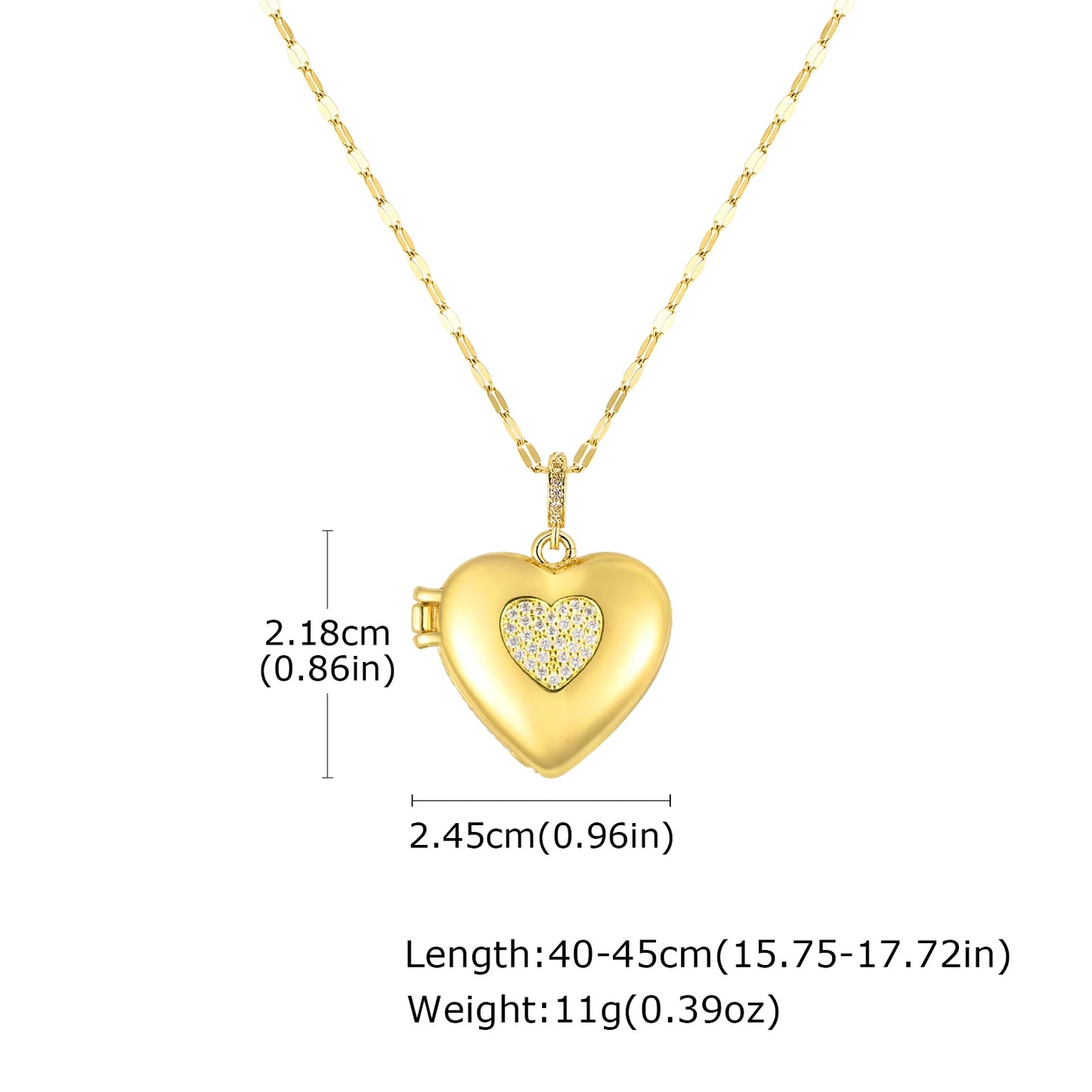 Stainless Steel Chain Heart Picture Custom Pendent Necklace