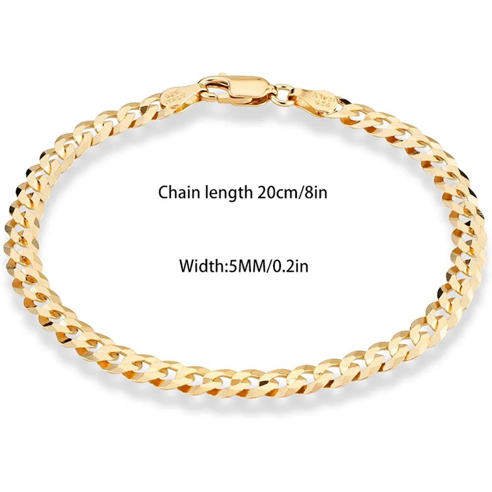 Locomotive Curb Cuban Link Chain Bracelet