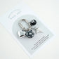 Handmade Edgy Black & White Dice Keychain