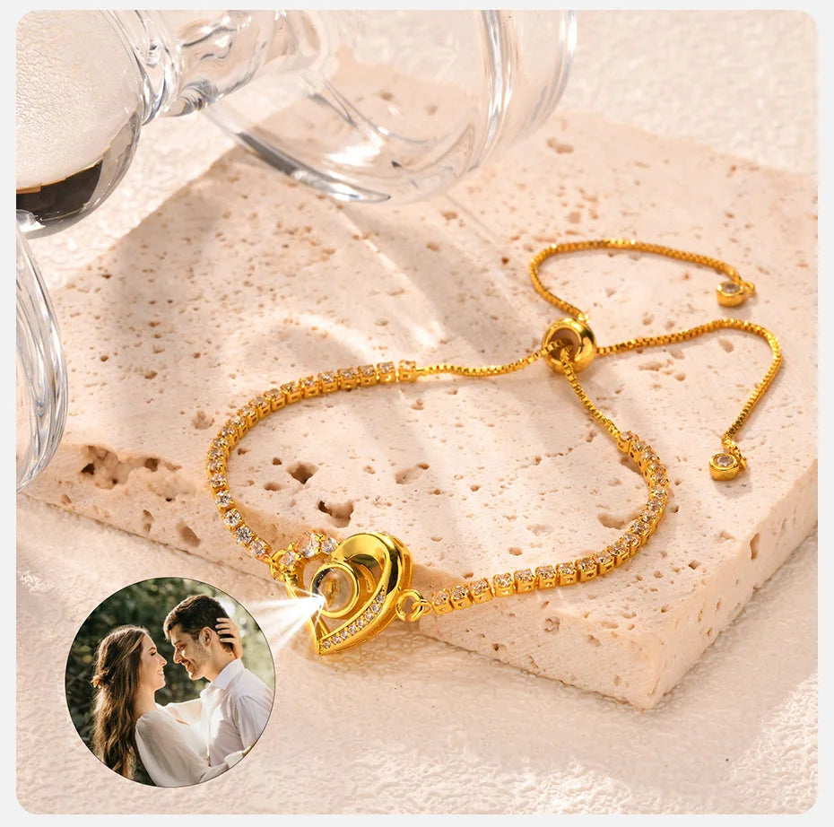 Vnox Custom Photo Projection Bracelet