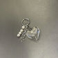 Handmade Edgy Black & White Dice Keychain